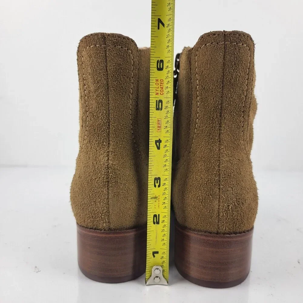 Cole Haan Naia Women's Booties Pointed Toe Block Heel Brown Size 6.5 US